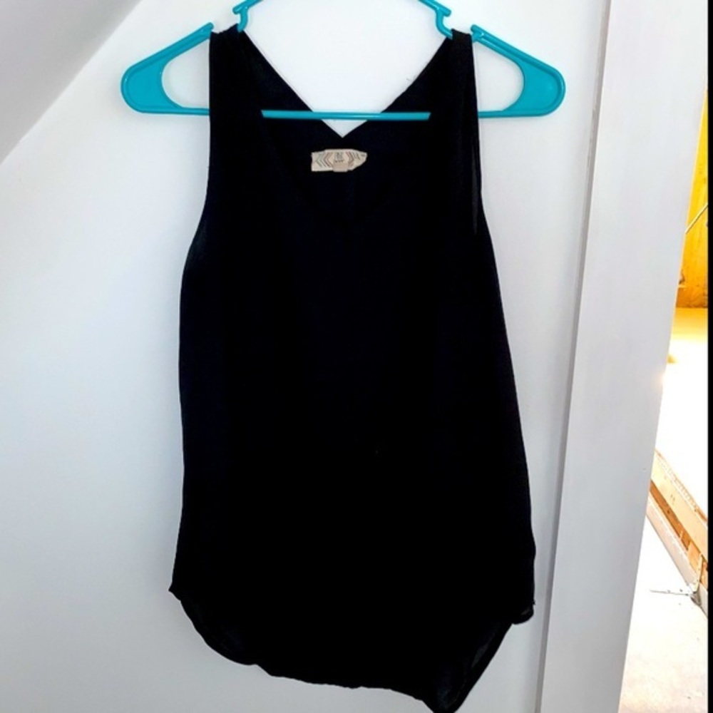 Pink Rose Black Dressy Top